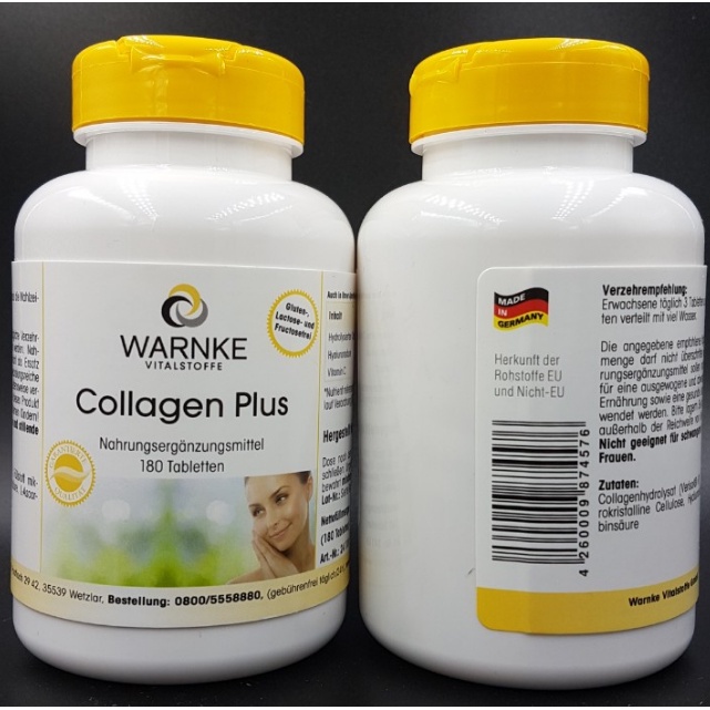 Hàng Đức Collagen Warnke lọ 180 viên