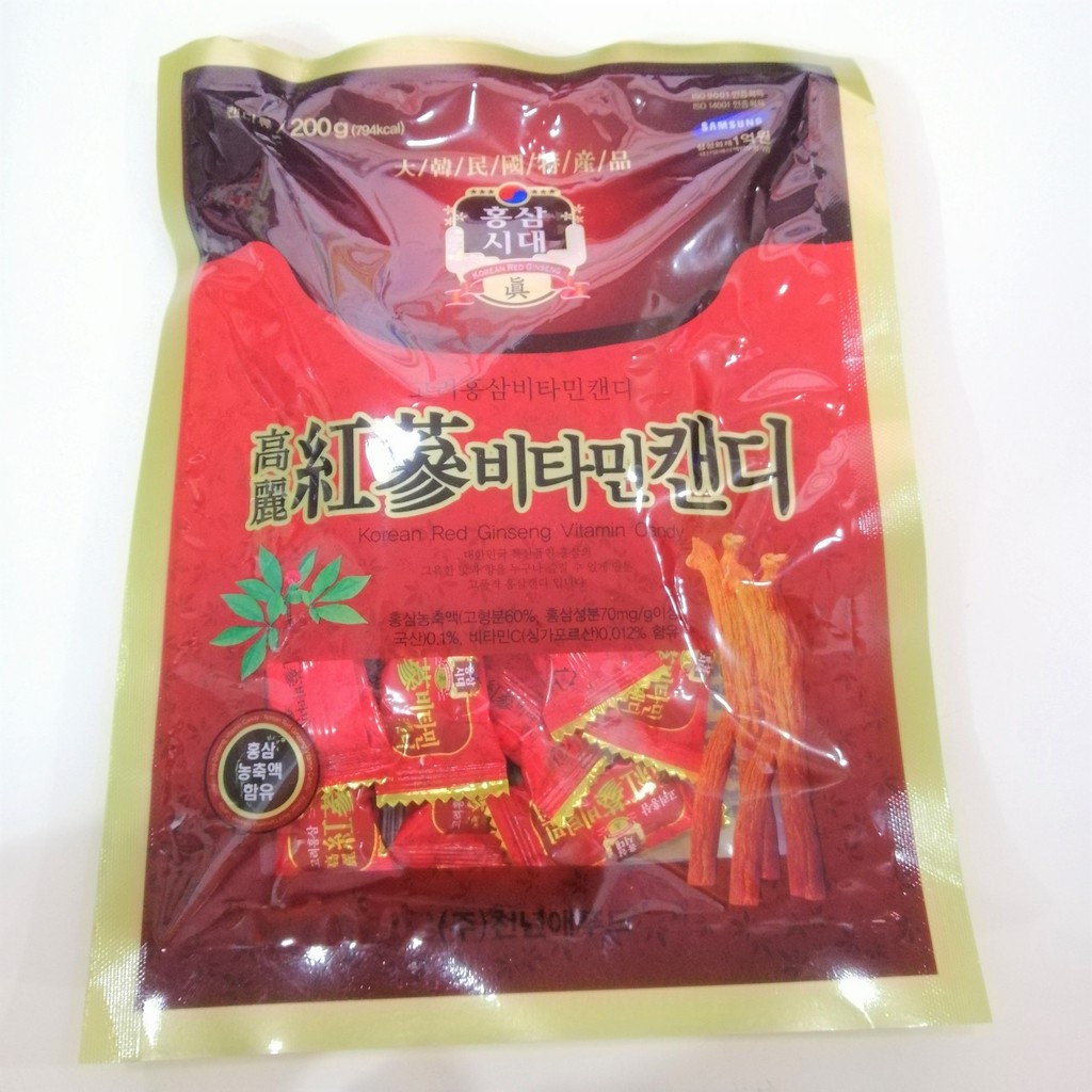 Kẹo Hồng Sâm Hàn Quốc Korean Red Ginseng (Gói 200g)