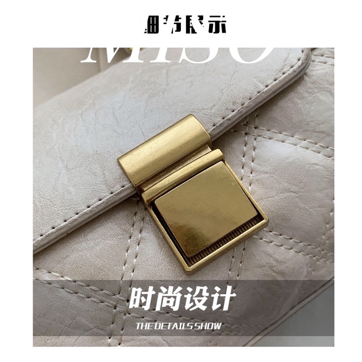 M27 Túi sách nữ đeo vai , đeo chéo nữ ô chám dây đôi có thể điều chỉnh hàng Quảng Châu by MISO