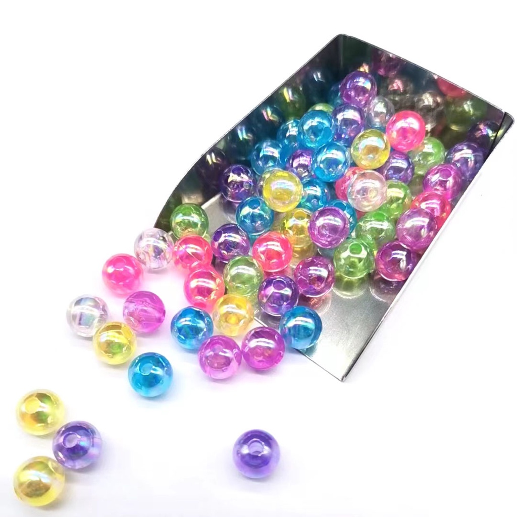 Chuỗi Hạt Tròn Nhiều Màu Sắc Bằng Acrylic 6mm 8mm 10mm Làm Trang Sức