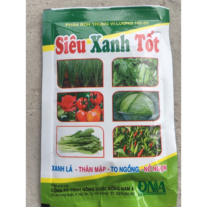 Siêu Xanh Tốt - Xanh lá, thân mập, to ngồng, nở ngọn_Phân bón trung vi lượng cho rau ăn lá, rau ăn củ, quả