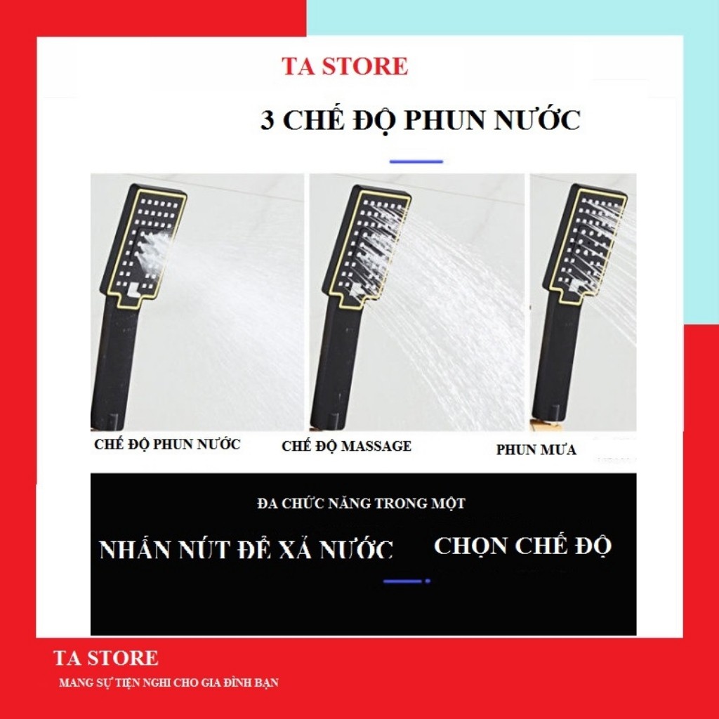 SEN CÂY NÓNG LẠNH TĂNG ÁP TATAMO Sen Tắm Đứng Kèm Xịt Vệ Sinh Thiết Bị Nhà Tắm TA STORE ST01