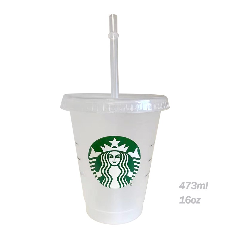 Ly Nhựa Uống Nước Starbucks Thay Đổi Màu Sắc Có Thể Tái Sử Dụng 24 Oz có thể tái sử dụng