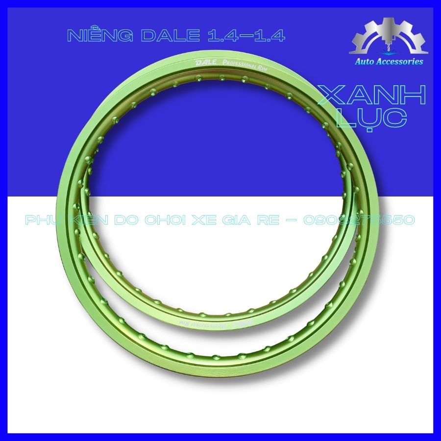 Nieng Dale bảng 1.4-1.4 Màu Xanh Lục Cực Đẹp Cực Chất, Rất thích hợp anh em lên Căm Đùm Niềng - TẤT CẢ MỌI DÒNG XE