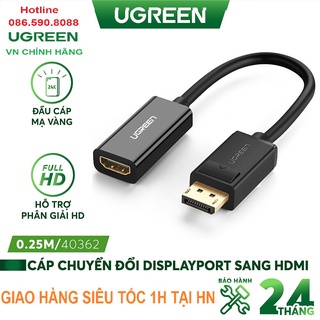 Cáp chuyển Displayport sang HDMI Ugreen 40362 - Hàng Chính hãng