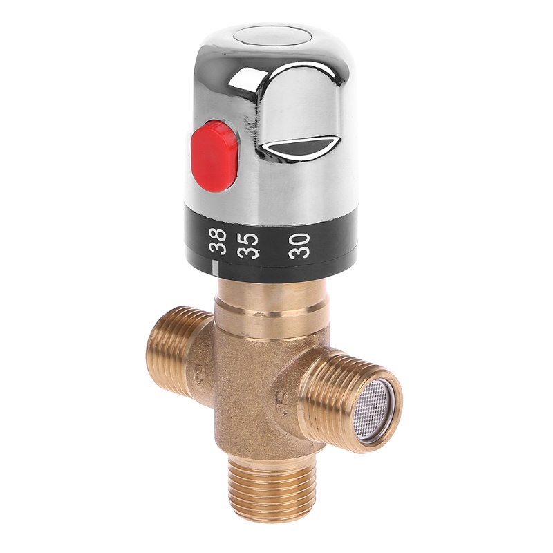 Van Trộn Nhiệt Độ Nước 3 Chiều G1 / 2 Bằng Đồng Thau Cứng
