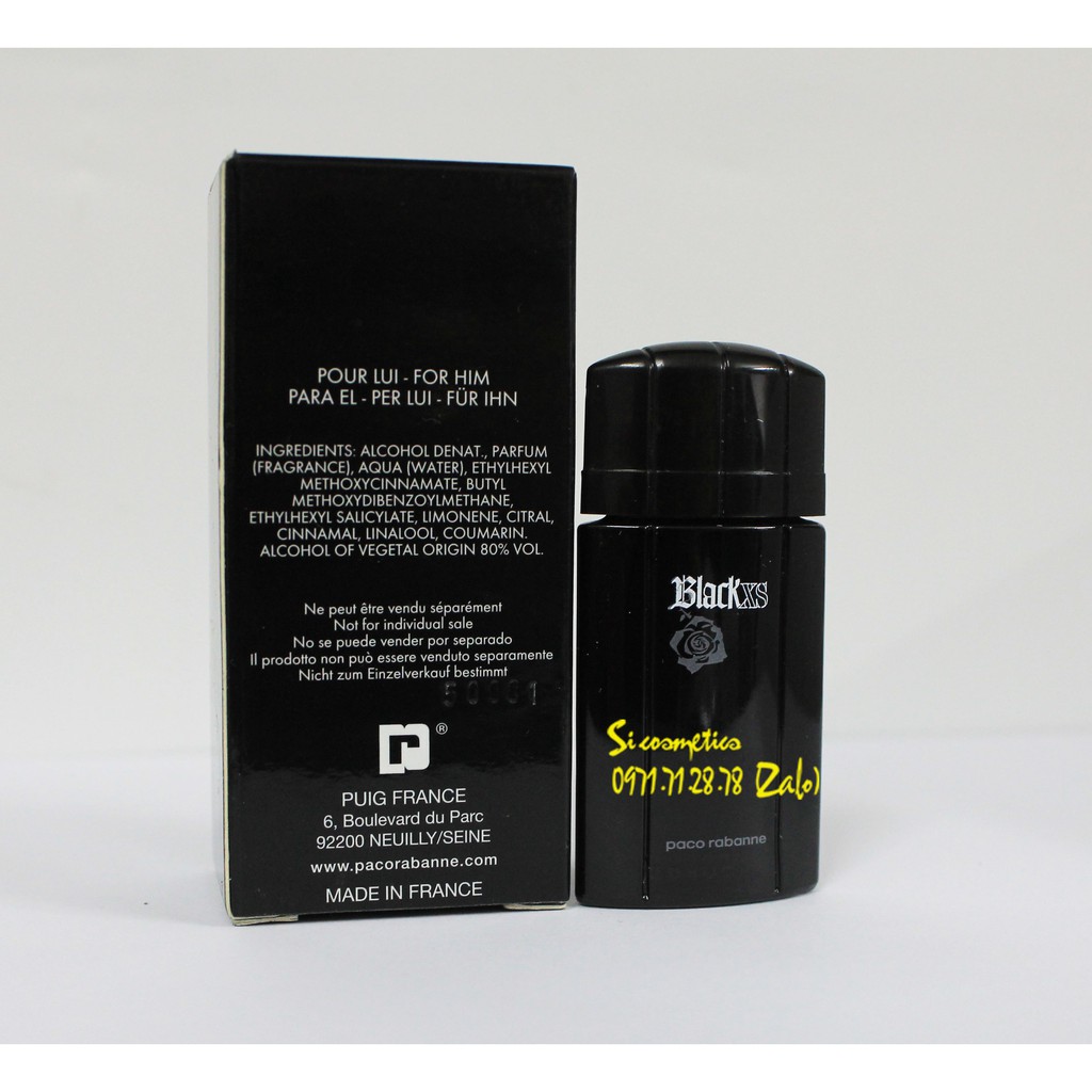 Nước hoa Paco Rabanne Black XS 5ml