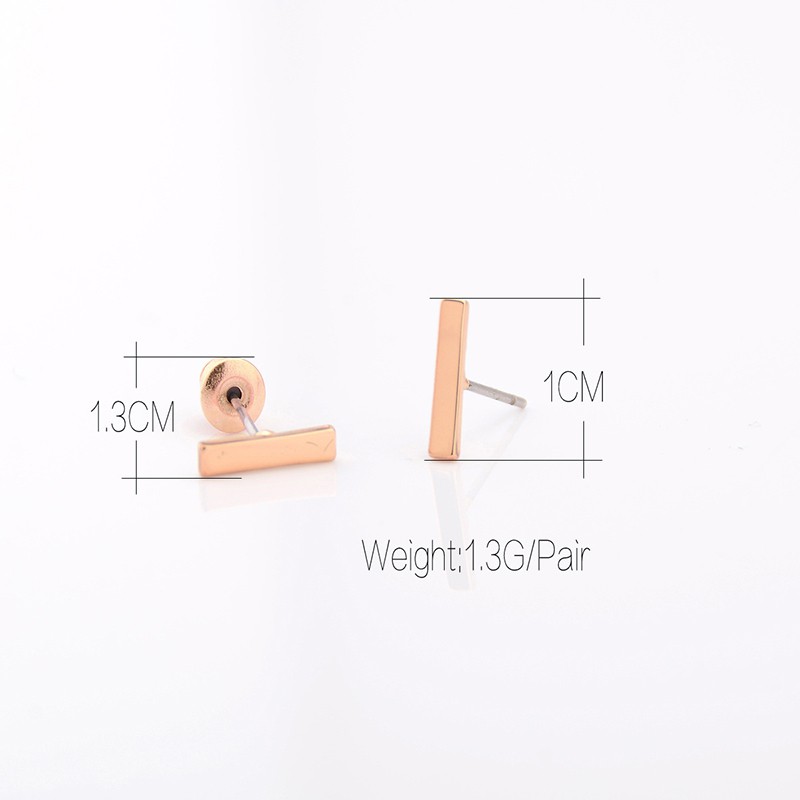 Bông Tai Hình Chữ T Đơn Giản Thời Trang Dành Cho Nữ