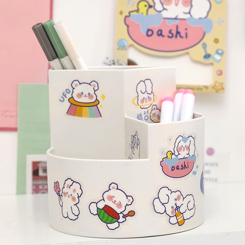 Bộ 24 Miếng Dán Sticker Trang Trí Hình Thú Hoạt Hình Chống Thấm Nước