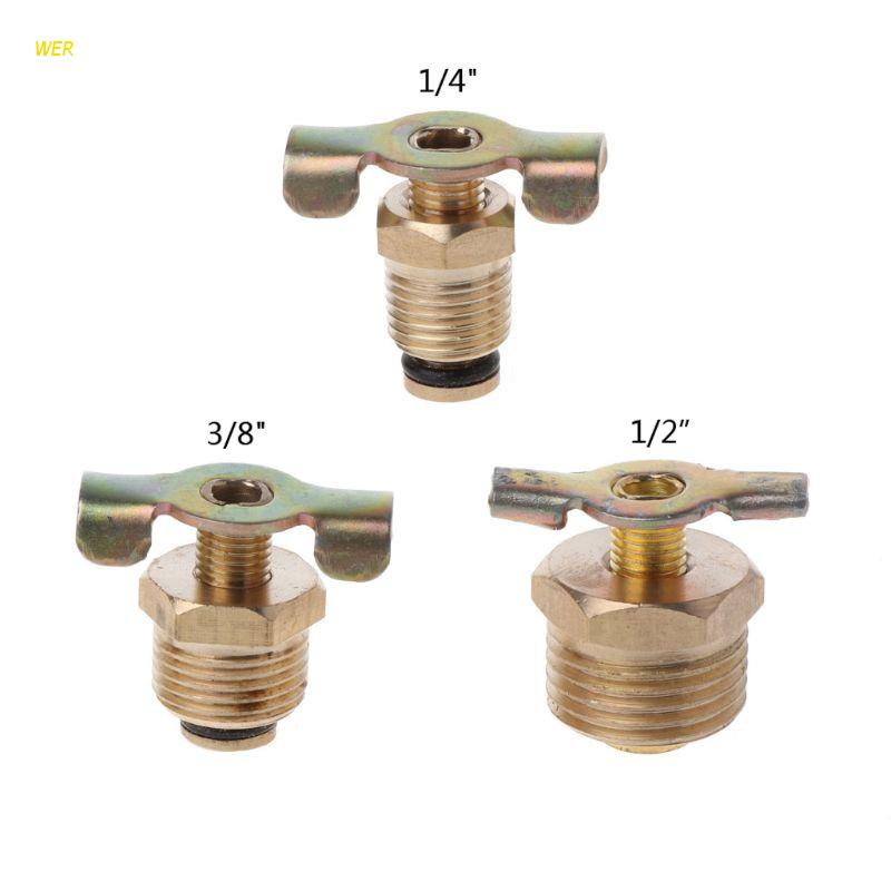 Van xả khí 1/4&quot; 3/8&quot; 1/2&quot; bằng đồng thau chuyên dụng