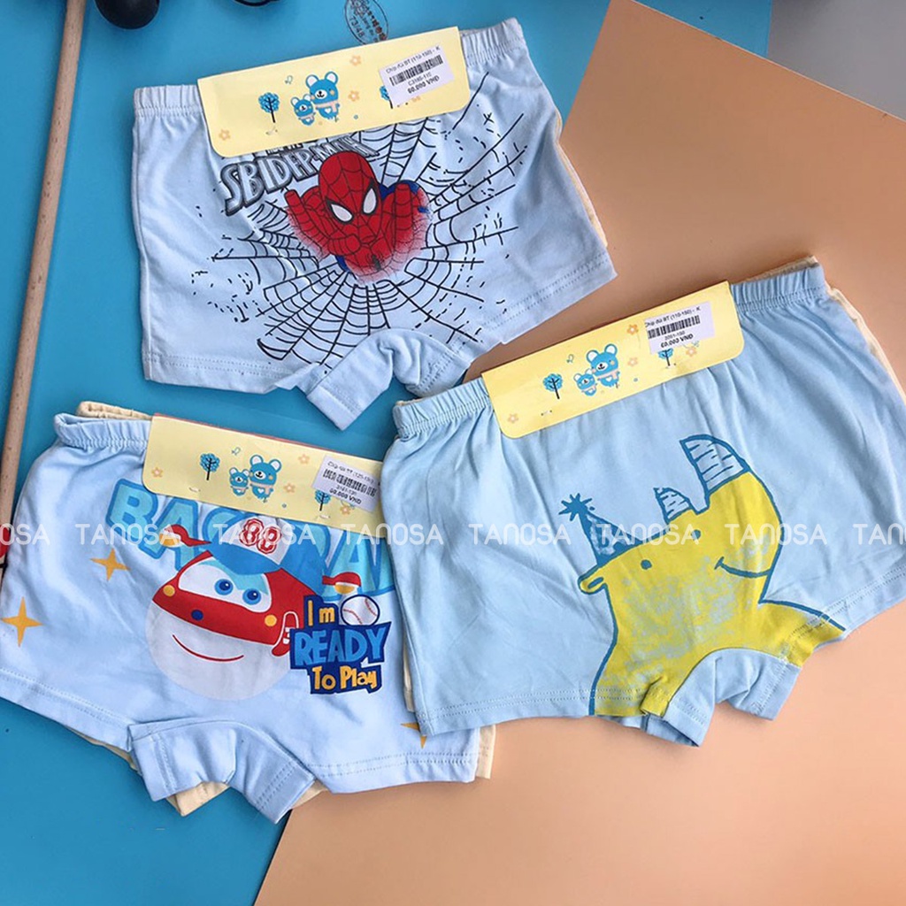 Set 2 quần chip đùi TANOSA nhiều mẫu đáng yêu cho bé trai 3-4 tuổi