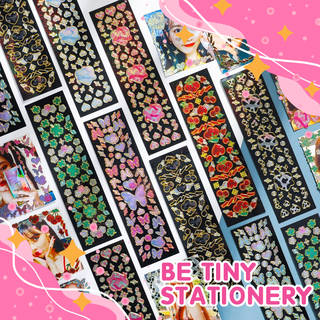 Sticker trang trí toploader viền vàng - Be Tiny Stationery