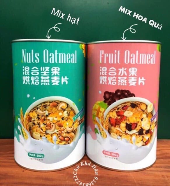 [ Sẵn ] Ngũ Cốc Mix Hạt OatMeal 500g | BigBuy360 - bigbuy360.vn