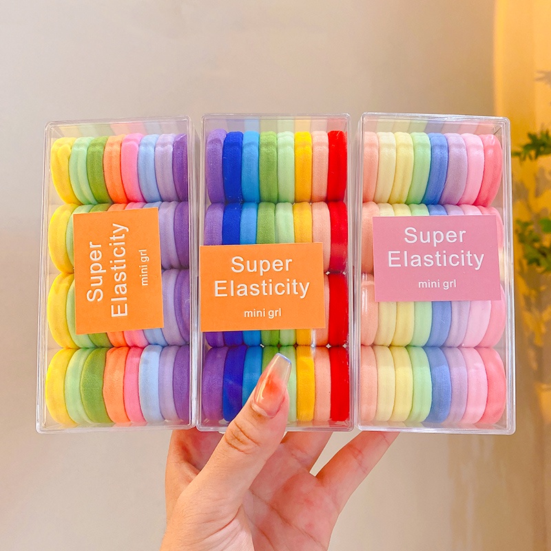 Dây Buộc Tóc Cao Su Màu Sắc Xinh Xắn Cho Bé Gái