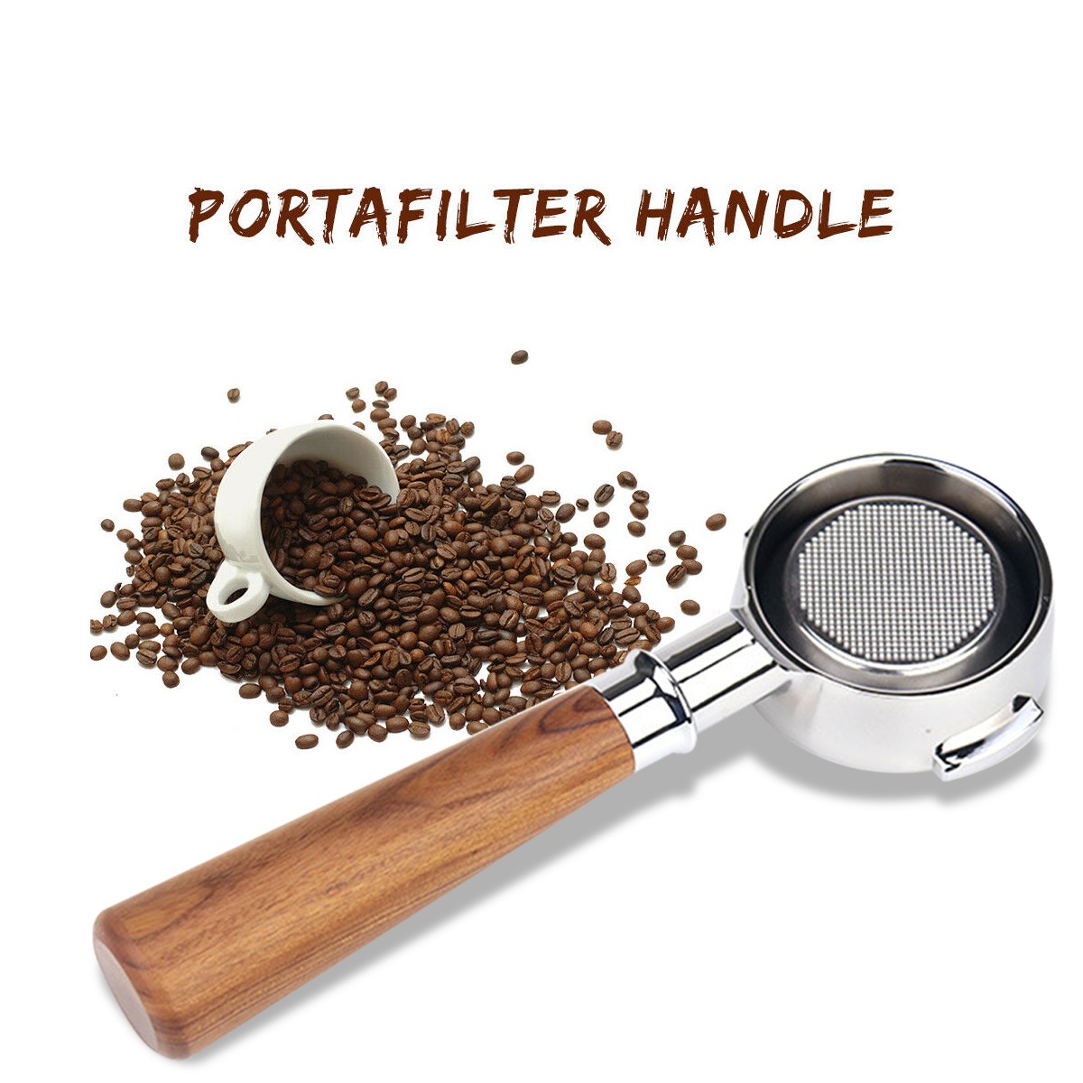 Coffee Machine Wood Handle Filter 58m Coffee Accessories Portafilter Handle Coffee Bottomless Maker