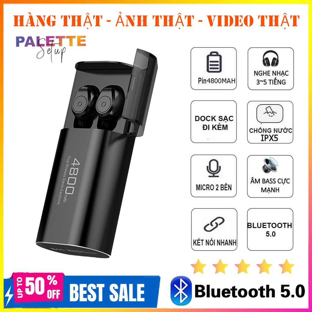 Tai Nghe Bluetooth TWS S11 - Chống Nước IPX5 - Pin 4800 - Tích Hợp Micro -Tự Động Kết Nối -Chống ồn
