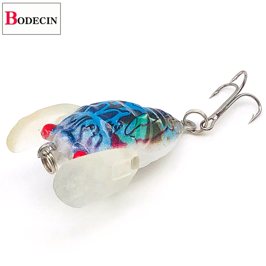 1 mồi câu cá nhân tạo hình ve sầu chất liệu cứng cho câu cá hồi/cá trên bền mặt nước