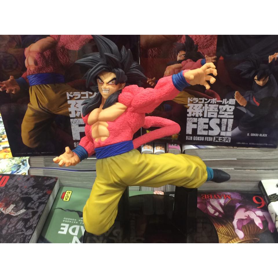 Mô hình Dragonball chính hãng - Songoku FES - Goku ssj4 + Black Goku Fes