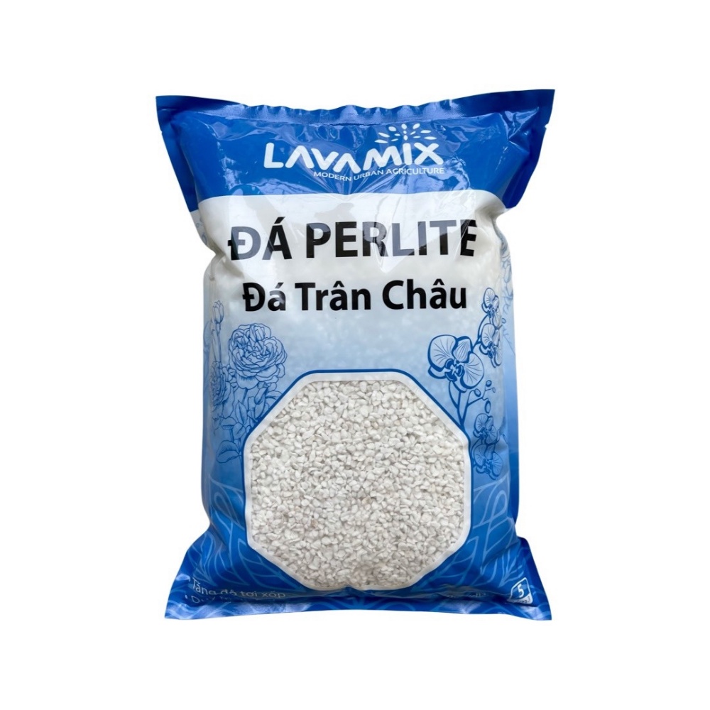 Đá Trân Châu Perlite LAVAMIX Giá Thể Trộn Đất Siêu Tốt Cho Cây Trồng Kiểng Lá - Gói 5dm3 (SLV-001-5DM3)