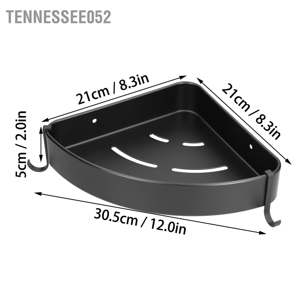 Tennessee052 Kệ vòi hoa sen Treo tường góc hình tam giác lưu trữ Giá đỡ cho Phòng tắm tại nhà màu đen