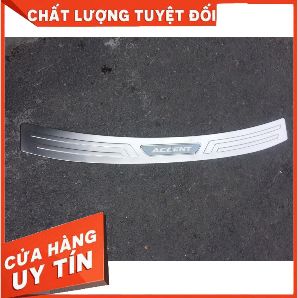 Chống trầy cốp trong, ngoài xe Huyndai Accent 2018-2020, chất liệu Inox