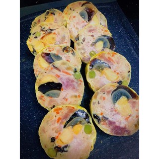 CHẢ HOA NGŨ SẮC (trứng muối+trứng bắc thảo) 600gr