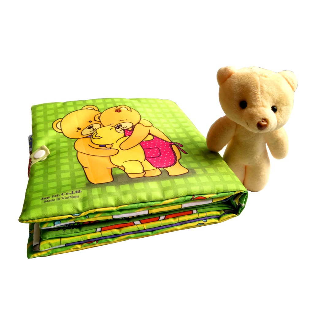Sách vải Pipo Việt Nam chủ đề một ngày của gấu Boo