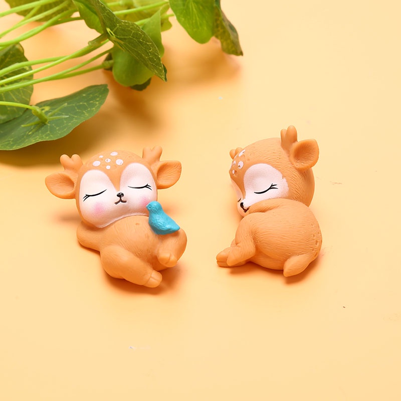 {FCC} Sika Deer Baking Cake Topper Decoration Miniatures Fairy Garden Ornament Craft{yancrane3.vn}