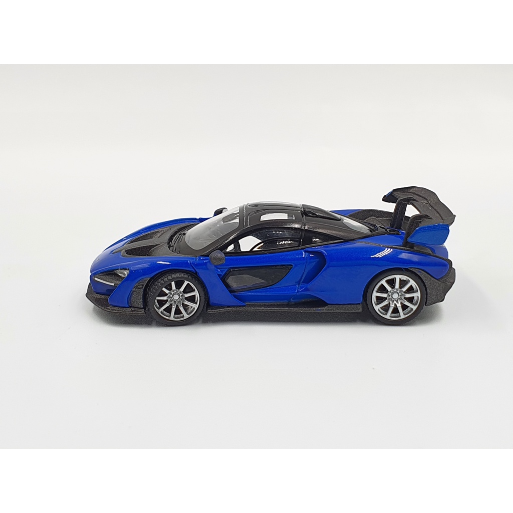 Xe Mô Hình McLaren Senna Antares Blue LHD 1:64 Mini GT (Xanh Đậm)