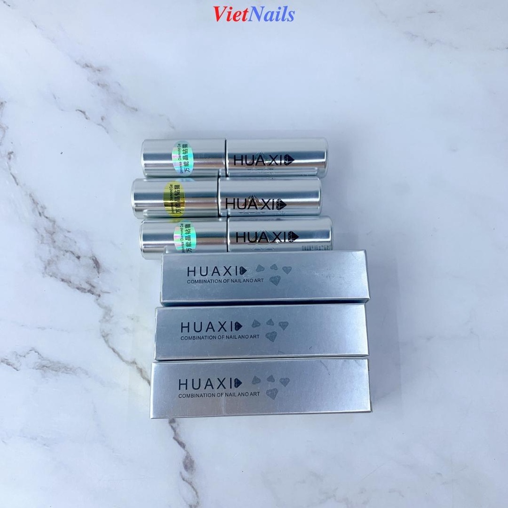 Top Mắt Mèo Huaxi Sơn Gel Mắt Mèo Kim Cương Ánh Nhũ Lấp Lánh