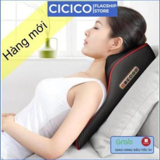 Gối massage 8 bi HAFAN mát xa cổ lưng vai gáy toàn thân đa năng cao cấp - BH 12 THÁNG