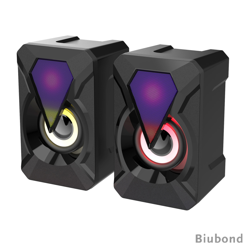 Loa Máy Tính Đa Phương Tiện 3w X 2 Stereo 2.0 Với Đèn Led Rgb 3.5mm | BigBuy360 - bigbuy360.vn