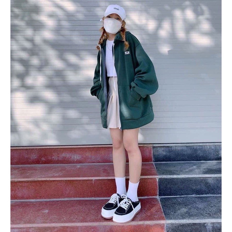 Áo khoác nỉ form rộng LOG SMILE áo hoodie Unisex cá tính_VIETSTAR | BigBuy360 - bigbuy360.vn