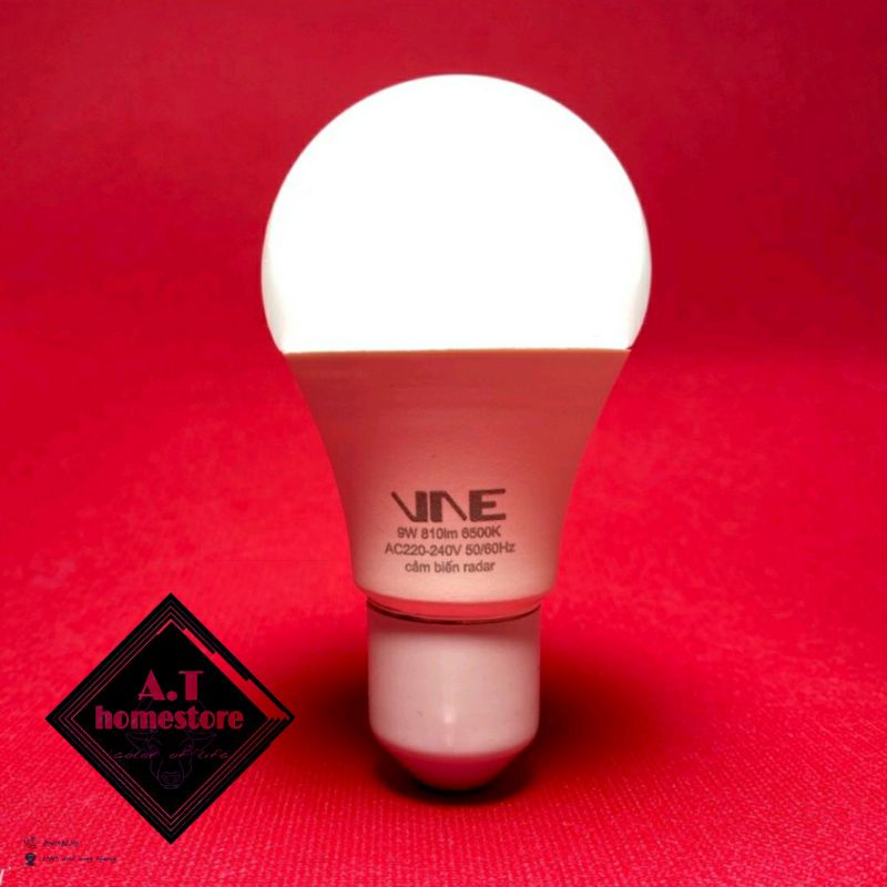 Bóng đèn cảm biến RADAR tự động tắt mở -VNE  Led 9w 6500k (Hàng chất lượng )