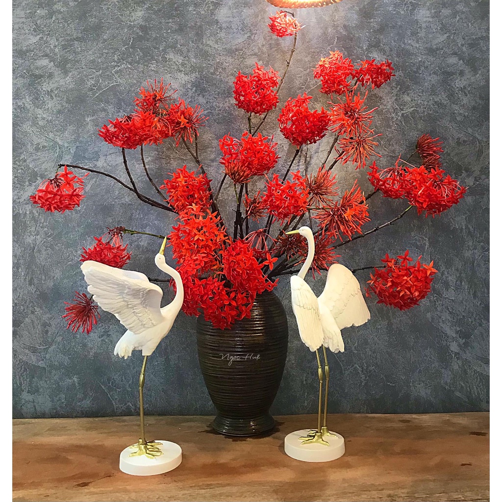 Bình Hoa Lọ Hoa Gốm Dáng Vò Chân Loe Men Mộc Cao 25cm Gốm Sứ Bát Tràng - Gốm Bích