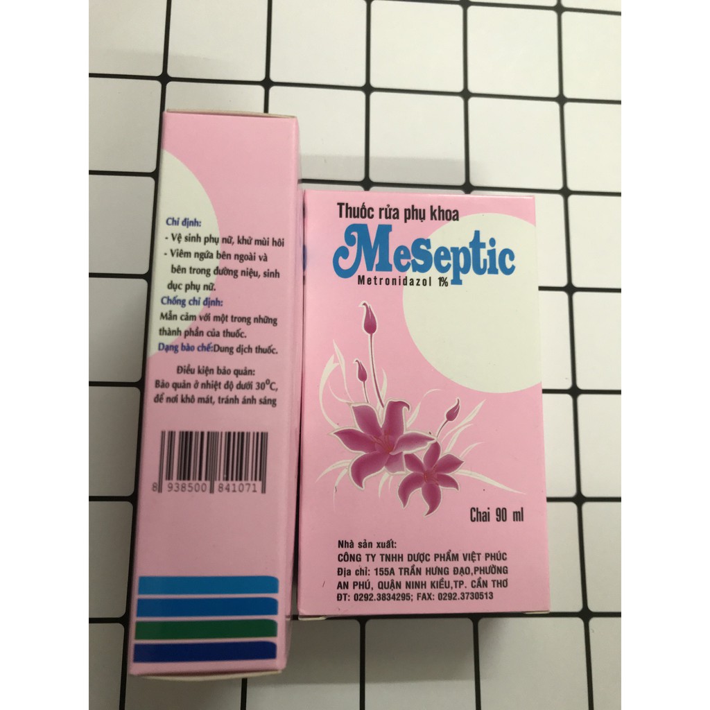 [Che tên SP] Dung dịch vệ sinh phụ nữ Meseptic - Hộp 90ml