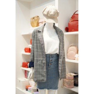 Áo Blazer Caro Xám 057