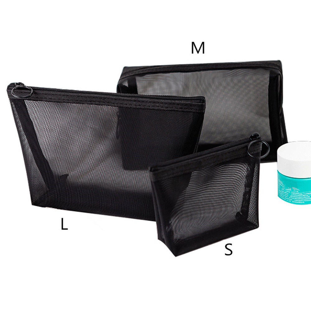 BANANA  1PCS Women Men Cosmetic Bag Transparent Travel Fashion Small Large Black Toiletry Makeup Organizer Bags Case Pouch