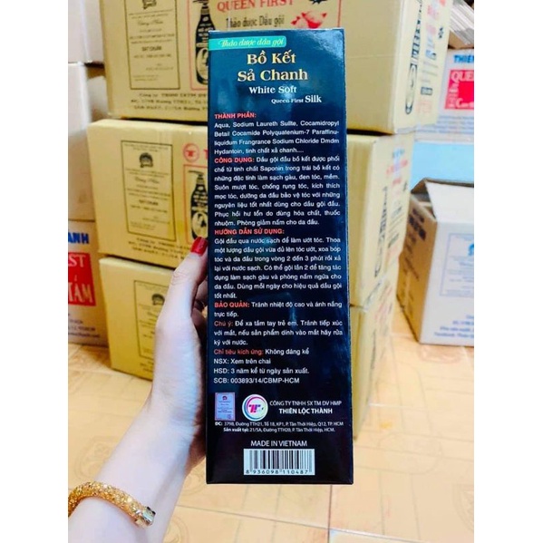 Dầu Gội Đầu Bồ Kết Sả Chanh 850ml Dầu Gội Bồ Kết Chanh Xả Bưởi 850ml - 1 Chai Bồ Kết Siêu Thơm, Mượt Tóc