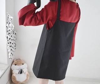 SÉT ÁO/YẾM Đỏ Đen Ulzzang