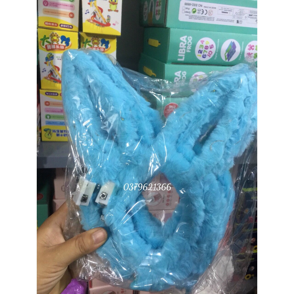 Bờm Cài Tóc Tai thỏ lông phát sáng nhiều màu xanh ,đỏ,tím...,trắng