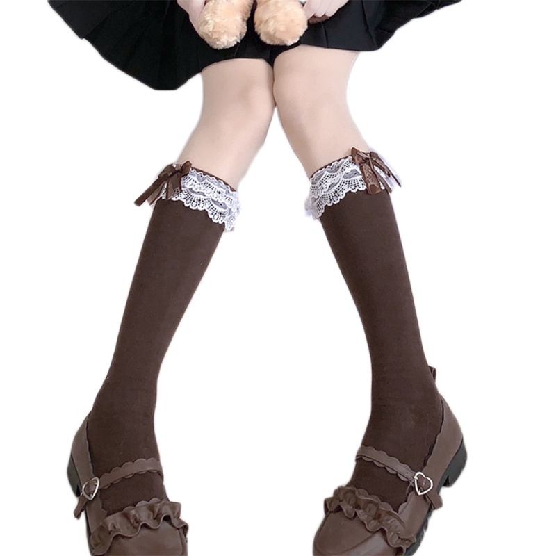 Vớ Dài Qua Gối Phối Ren Nhiều Lớp Hóa Trang Cô Hầu Gái Lolita