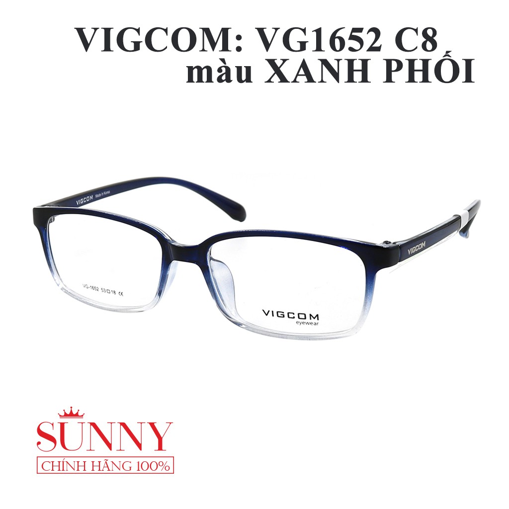 VG1652 Phần 2 - Gọng kính Vigcom chính hãng, bảo hành toàn quốc