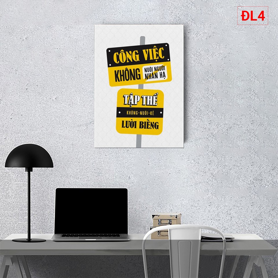 Tranh Canvas slogan treo tường trang trí văn phòng tạo động lực hot nhất khung gỗ