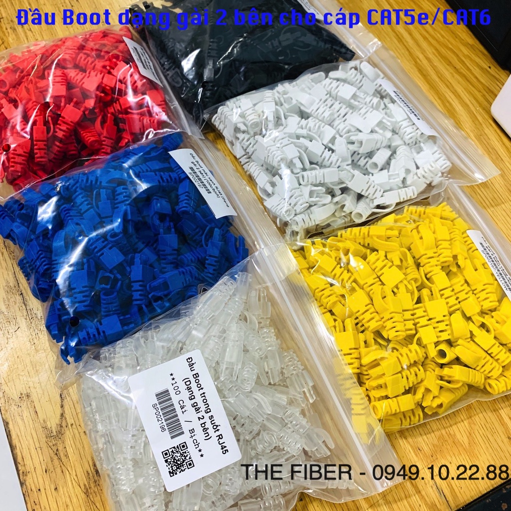 Đầu boot dạng gài 2 bên cho cáp mạng CAT5e/CAT6