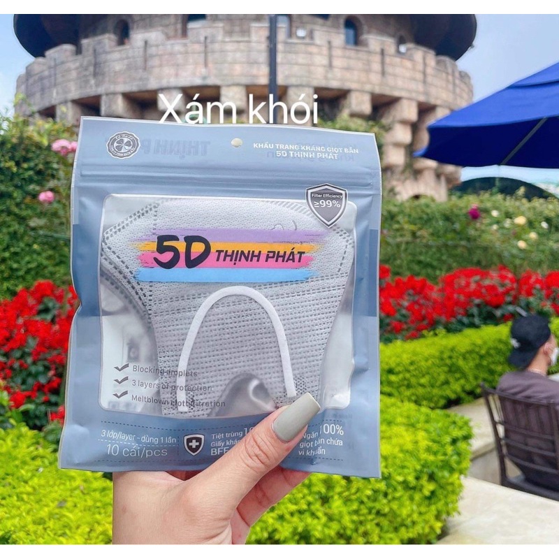 THÙNG 100c KHẨU TRANG 5D TP XÁM
