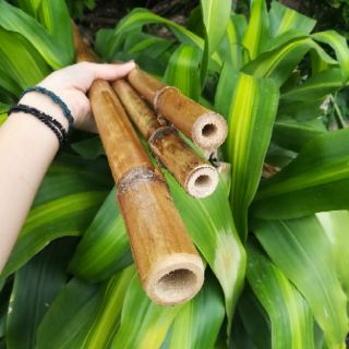 Ống tre thủ công treo rèm