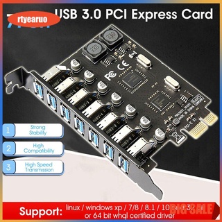 Usb Pcie Adapter 7 Cổng Usb 3.0 Hub Pcie Adapter Pci-E Usb Controller