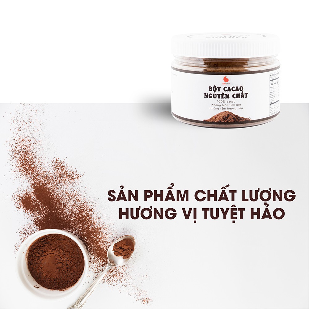 Bột Cacao nguyên chất không đường - Hũ 150g từ nhà sản xuất Light Coffee