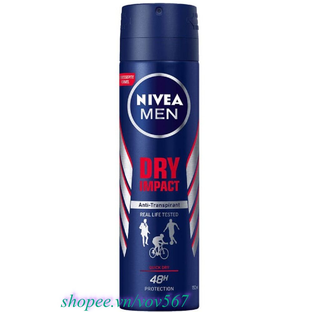 Xịt ngăn mùi Nivea nam 150ml khô thoáng - 81602, vov567 cung cấp và bảo trợ.
